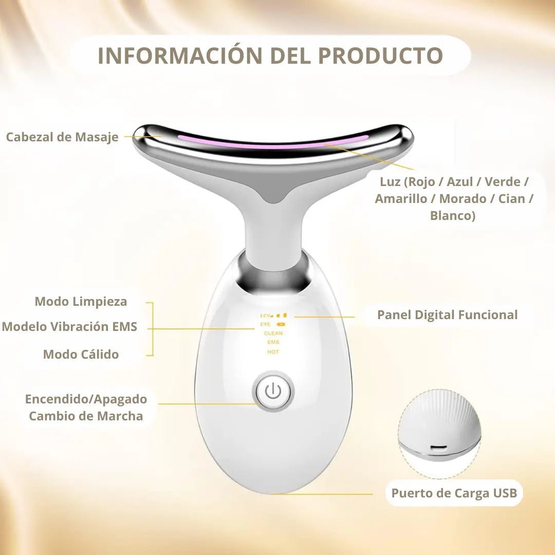 Masajeador Facial 7 en 1 con Luz LED | Salud - Lirea