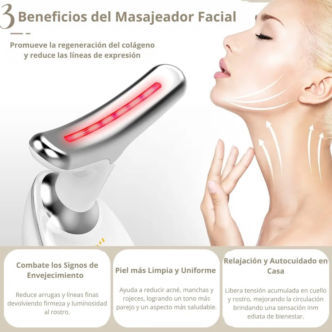 Masajeador Facial 7 en 1 con Luz LED | Salud - Lirea