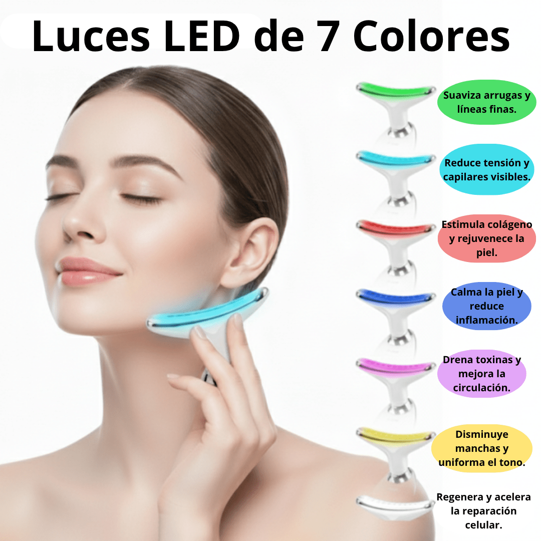 Masajeador Facial 7 en 1 con Luz LED | Salud - Lirea