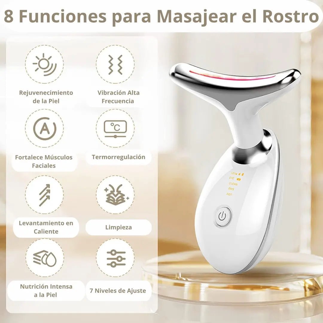 Masajeador Facial 7 en 1 con Luz LED | Salud - Lirea